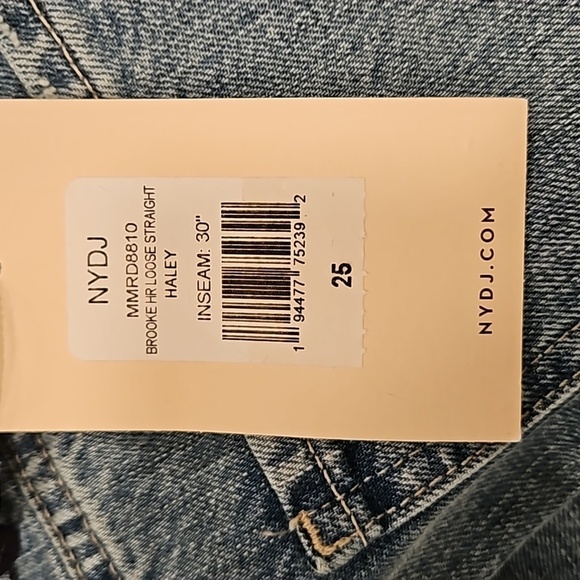 NYDJ Women's Brooke High-Rise Loose Straight Jeans - Vintage Black Wash
